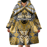 Aotearoa Iwi Ngati Tama Personalised Wearable Blanket Hoodie Maori Kowhaiwhai Pattern