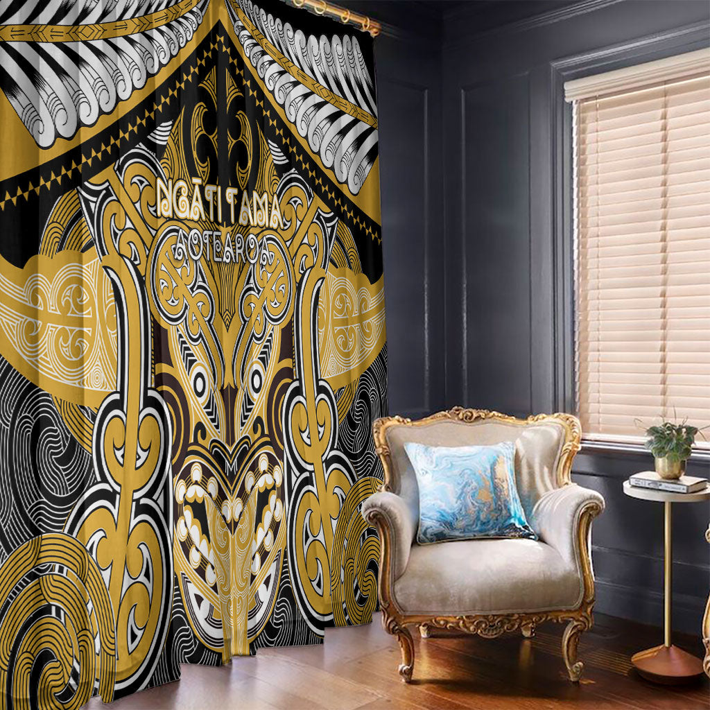 Aotearoa Iwi Ngati Tama Window Curtain Maori Kowhaiwhai Pattern