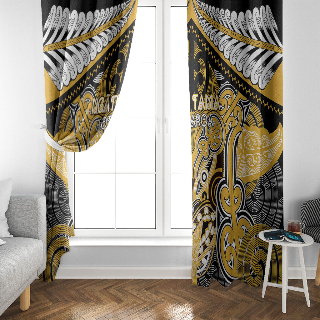 Aotearoa Iwi Ngati Tama Window Curtain Maori Kowhaiwhai Pattern