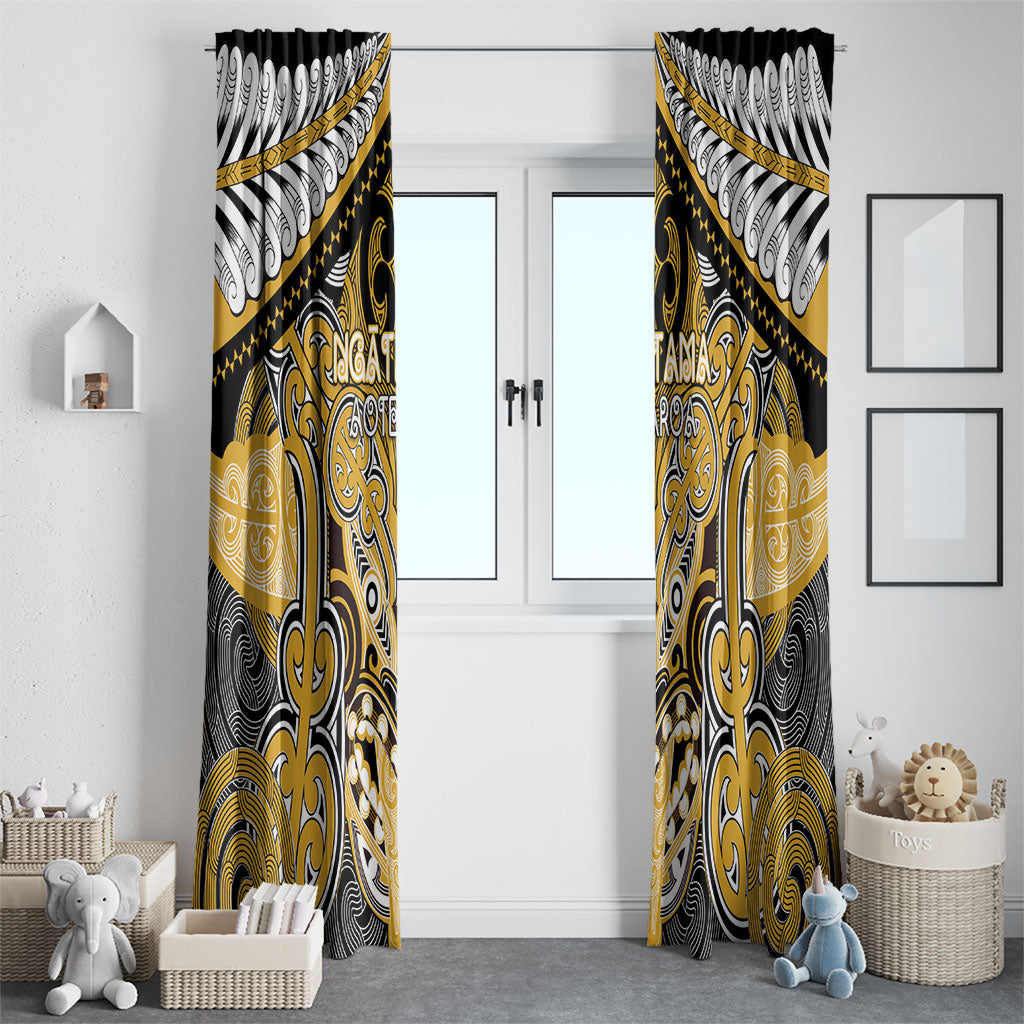 Aotearoa Iwi Ngati Tama Window Curtain Maori Kowhaiwhai Pattern