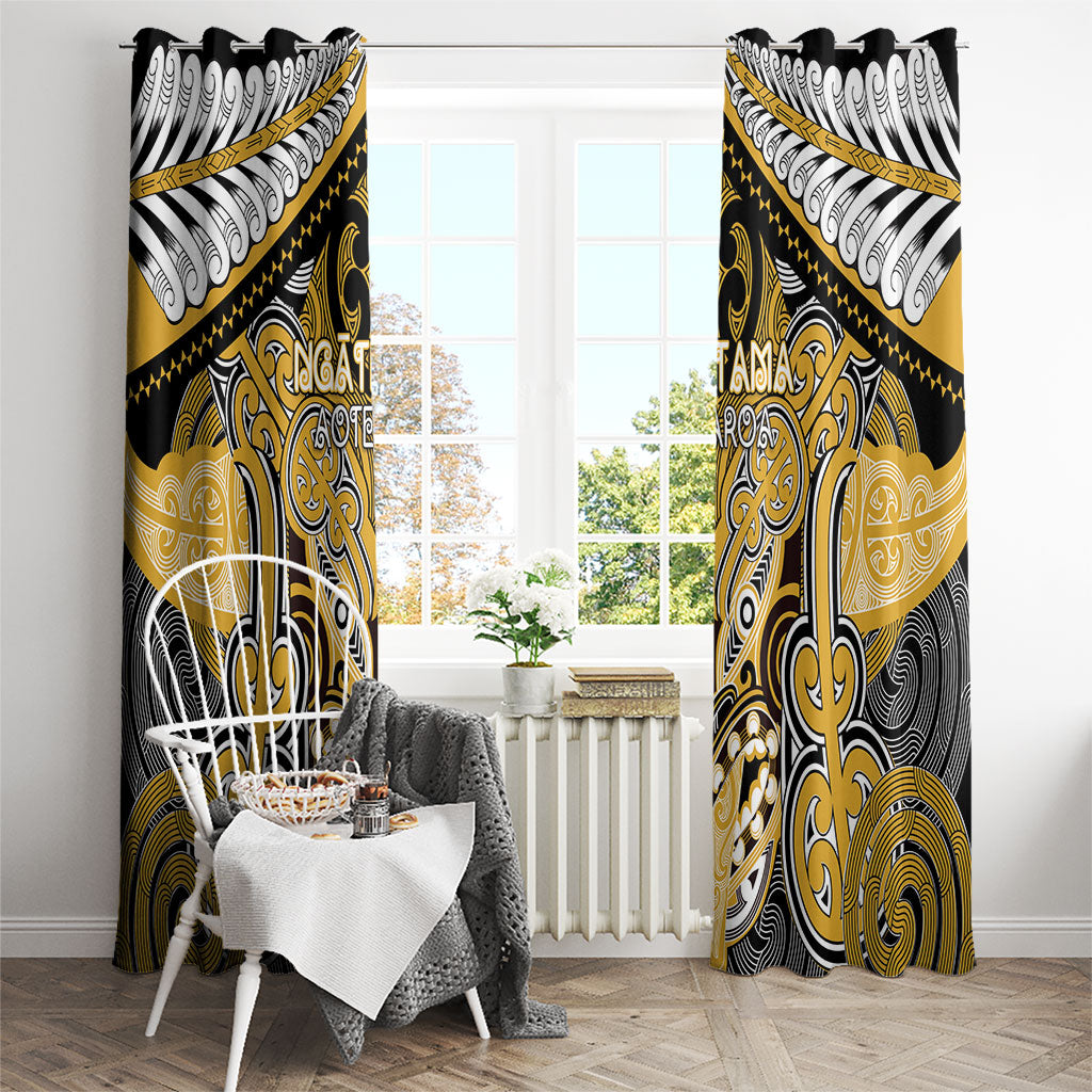 Aotearoa Iwi Ngati Tama Window Curtain Maori Kowhaiwhai Pattern