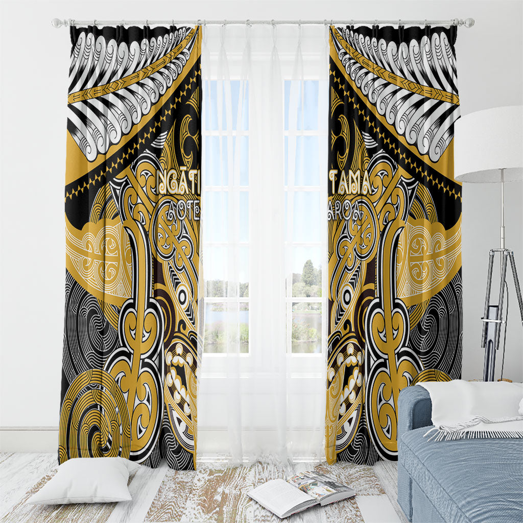 Aotearoa Iwi Ngati Tama Window Curtain Maori Kowhaiwhai Pattern