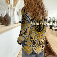 Aotearoa Iwi Ngati Tama Personalised Women Casual Shirt Maori Kowhaiwhai Pattern