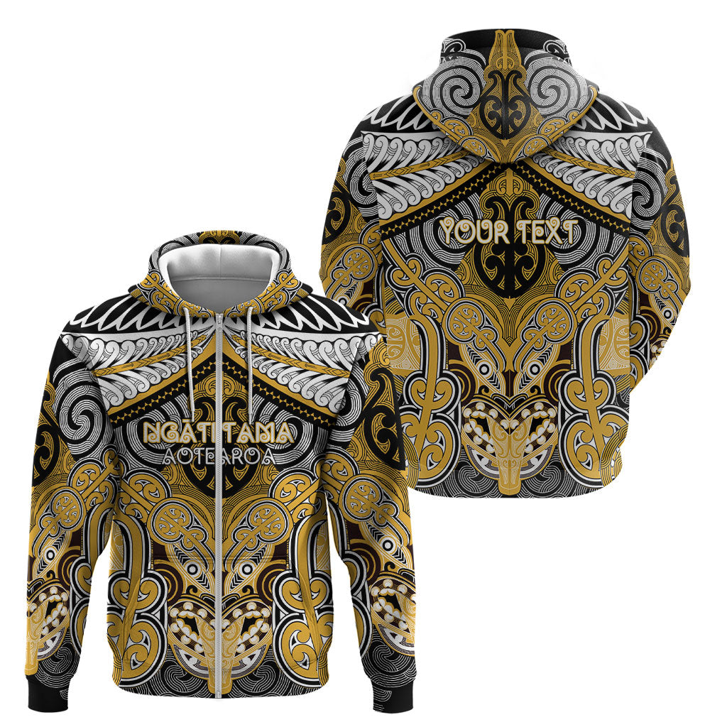 Aotearoa Iwi Ngati Tama Personalised Zip Hoodie Maori Kowhaiwhai Pattern