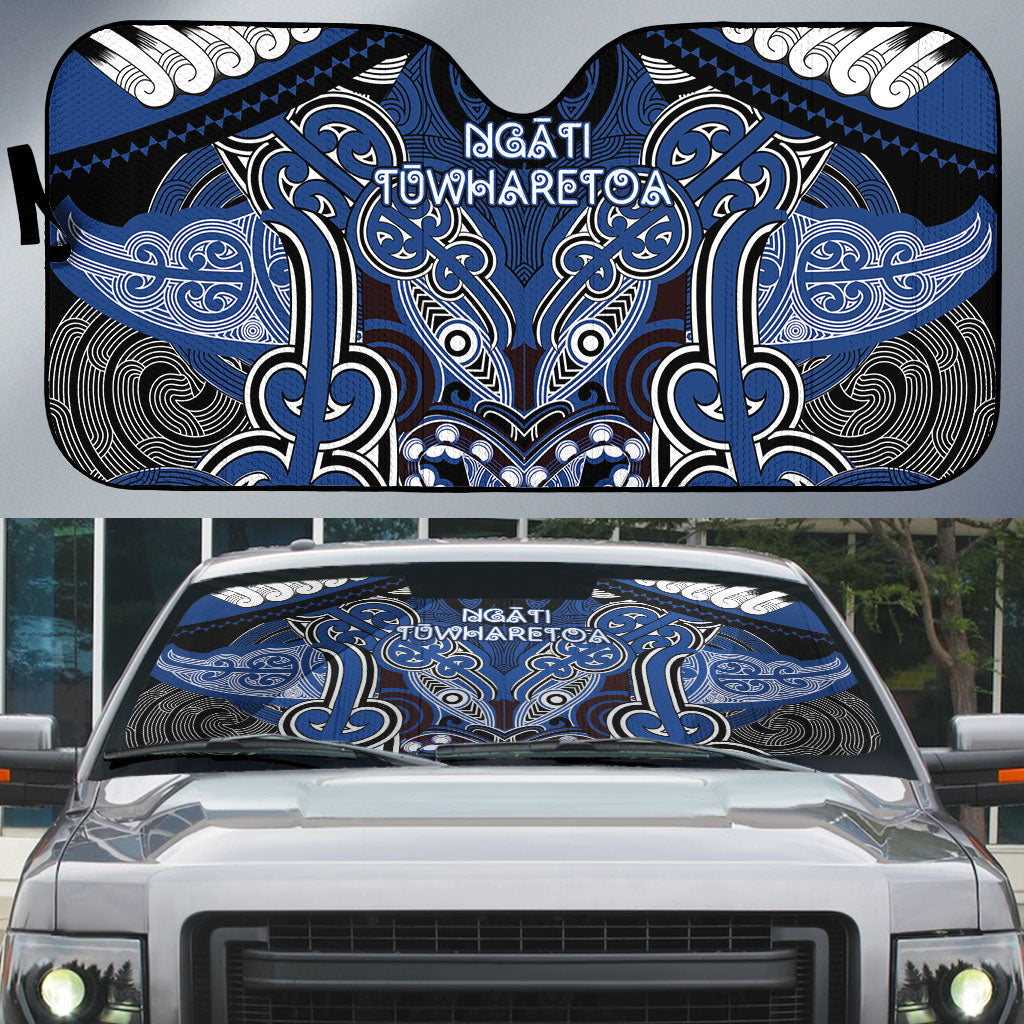 Aotearoa Iwi Ngati Tuwharetoa Auto Sun Shade Maori Kowhaiwhai Pattern