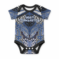 Aotearoa Iwi Ngati Tuwharetoa Personalised Baby Onesie Maori Kowhaiwhai Pattern