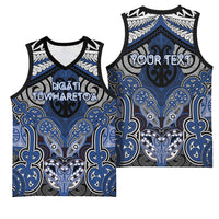 Aotearoa Iwi Ngati Tuwharetoa Personalised Basketball Jersey Maori Kowhaiwhai Pattern
