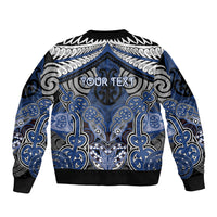 Aotearoa Iwi Ngati Tuwharetoa Personalised Bomber Jacket Maori Kowhaiwhai Pattern