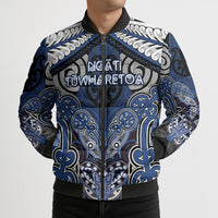 Aotearoa Iwi Ngati Tuwharetoa Personalised Bomber Puffer Jacket Maori Kowhaiwhai Pattern