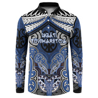 Aotearoa Iwi Ngati Tuwharetoa Personalised Button Sweatshirt Maori Kowhaiwhai Pattern