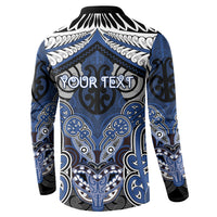 Aotearoa Iwi Ngati Tuwharetoa Personalised Button Sweatshirt Maori Kowhaiwhai Pattern