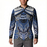 Aotearoa Iwi Ngati Tuwharetoa Personalised Button Sweatshirt Maori Kowhaiwhai Pattern