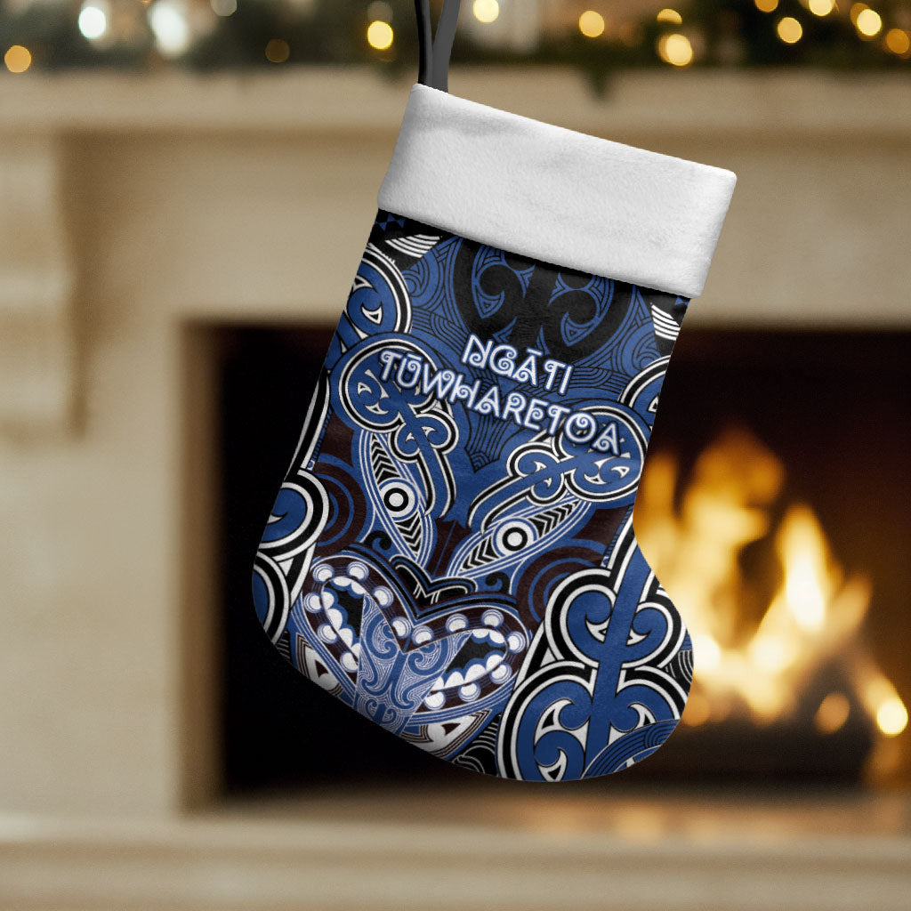 Aotearoa Iwi Ngati Tuwharetoa Personalised Christmas Stocking Maori Kowhaiwhai Pattern