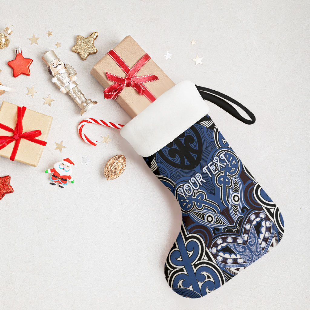 Aotearoa Iwi Ngati Tuwharetoa Personalised Christmas Stocking Maori Kowhaiwhai Pattern