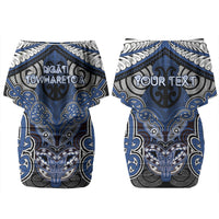 Aotearoa Iwi Ngati Tuwharetoa Personalised Couples Matching Off Shoulder Short Dress and Long Sleeve Button Shirt Maori Kowhaiwhai Pattern