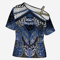 Aotearoa Iwi Ngati Tuwharetoa Personalised Cross Shoulder Shirt Maori Kowhaiwhai Pattern