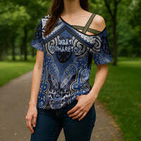Aotearoa Iwi Ngati Tuwharetoa Personalised Cross Shoulder Shirt Maori Kowhaiwhai Pattern