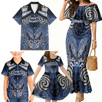 Aotearoa Iwi Ngati Tuwharetoa Personalised Family Matching Mermaid Dress and Hawaiian Shirt Maori Kowhaiwhai Pattern