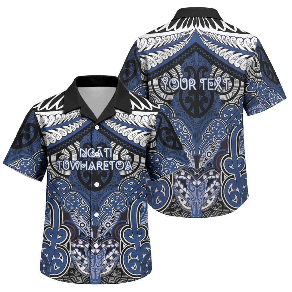 Aotearoa Iwi Ngati Tuwharetoa Personalised Family Matching Puletasi and Hawaiian Shirt Maori Kowhaiwhai Pattern