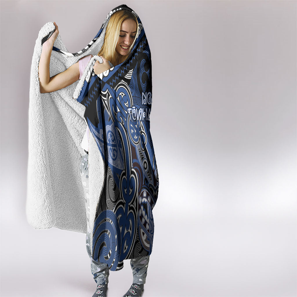 Aotearoa Iwi Ngati Tuwharetoa Hooded Blanket Maori Kowhaiwhai Pattern