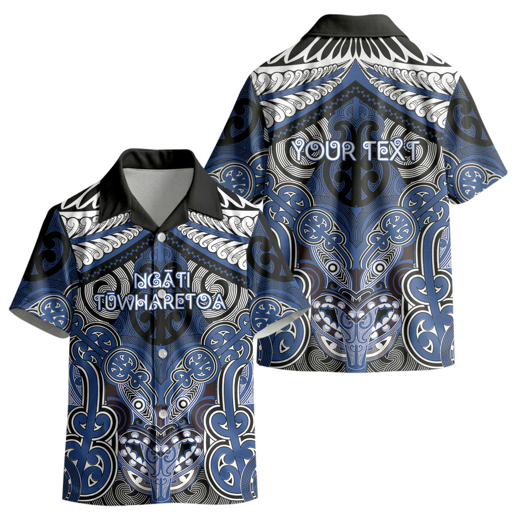 Aotearoa Iwi Ngati Tuwharetoa Personalised Kid Hawaiian Shirt Maori Kowhaiwhai Pattern