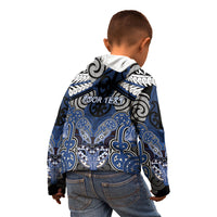Aotearoa Iwi Ngati Tuwharetoa Personalised Kid Hoodie Maori Kowhaiwhai Pattern