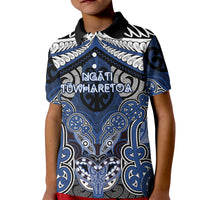 Aotearoa Iwi Ngati Tuwharetoa Personalised Kid Polo Shirt Maori Kowhaiwhai Pattern