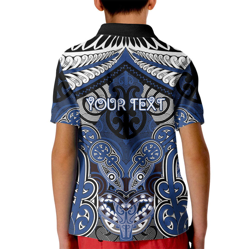 Aotearoa Iwi Ngati Tuwharetoa Personalised Kid Polo Shirt Maori Kowhaiwhai Pattern