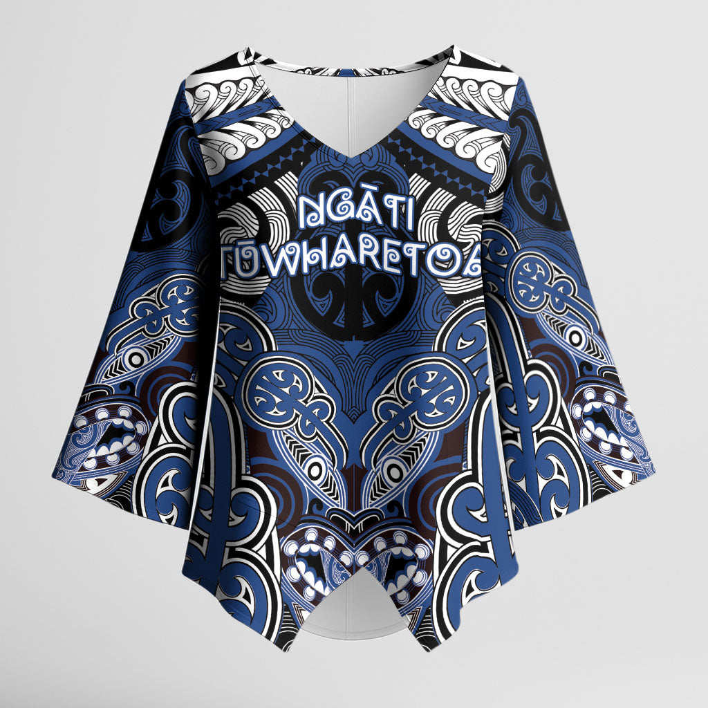 Aotearoa Iwi Ngati Tuwharetoa Personalised Kimono Sleeve Blouse Maori Kowhaiwhai Pattern