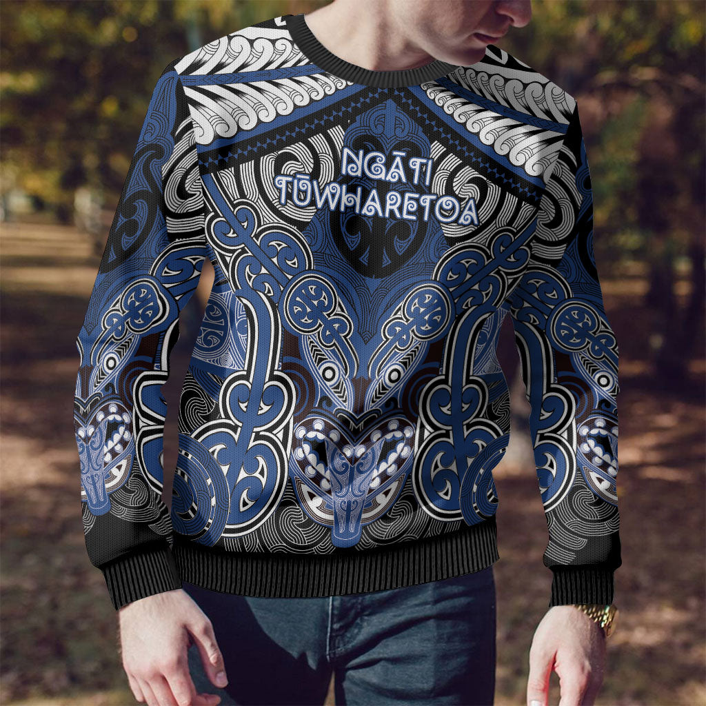 Aotearoa Iwi Ngati Tuwharetoa Personalised Ugly Christmas Sweater Maori Kowhaiwhai Pattern