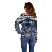 Aotearoa Iwi Ngati Tuwharetoa Personalised Off Shoulder Sweater Maori Kowhaiwhai Pattern