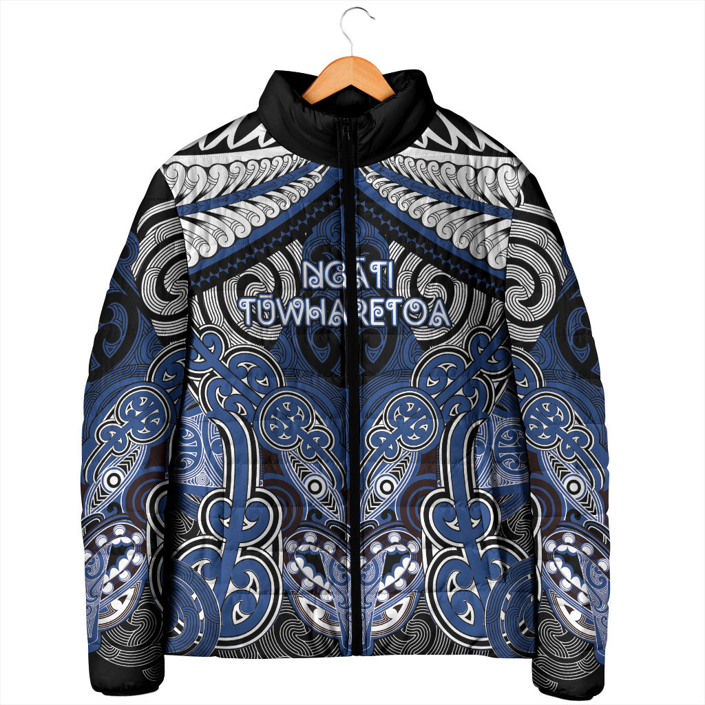Aotearoa Iwi Ngati Tuwharetoa Personalised Padded Jacket Maori Kowhaiwhai Pattern