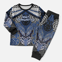 Aotearoa Iwi Ngati Tuwharetoa Personalised Christmas Pajama Set Maori Kowhaiwhai Pattern
