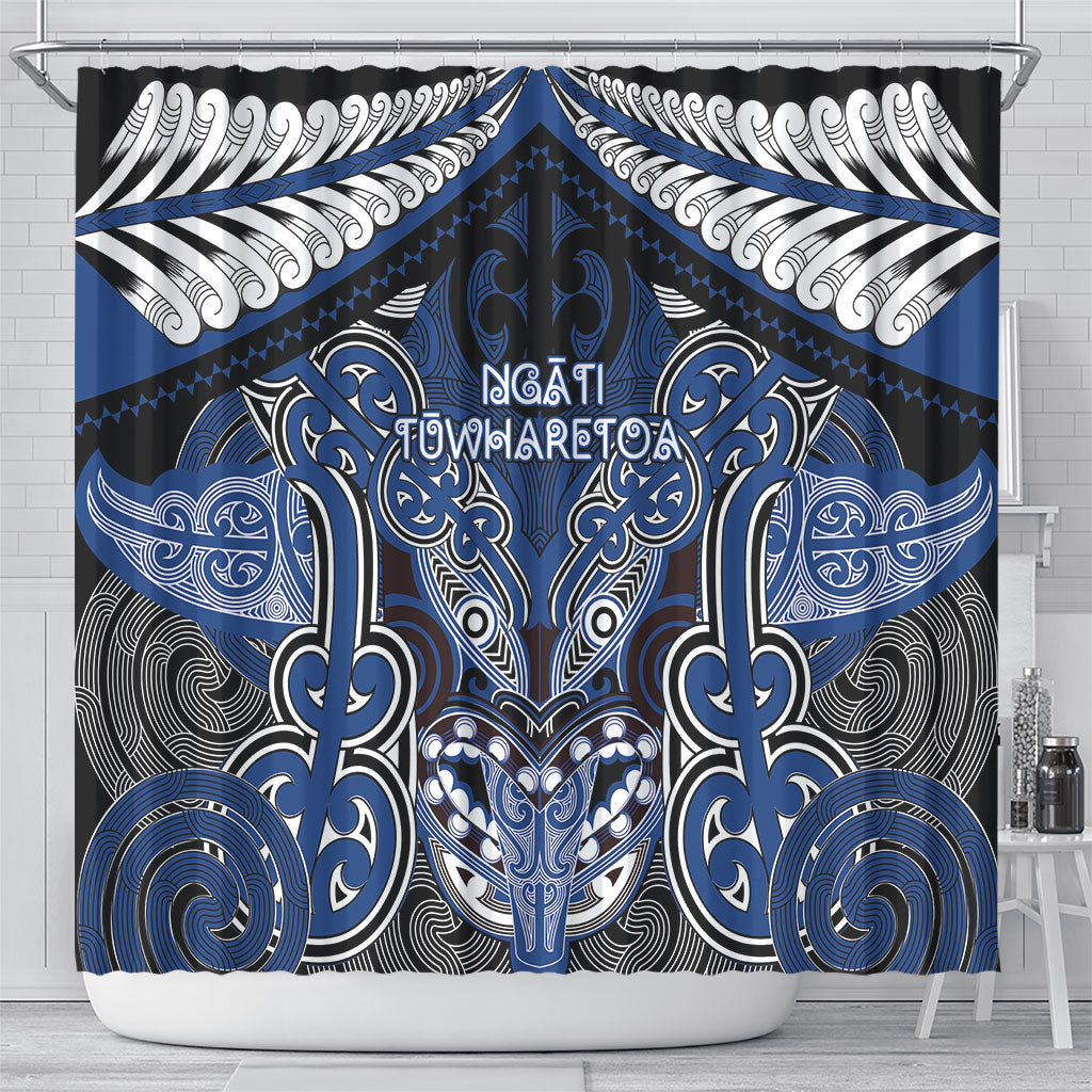 Aotearoa Iwi Ngati Tuwharetoa Shower Curtain Maori Kowhaiwhai Pattern