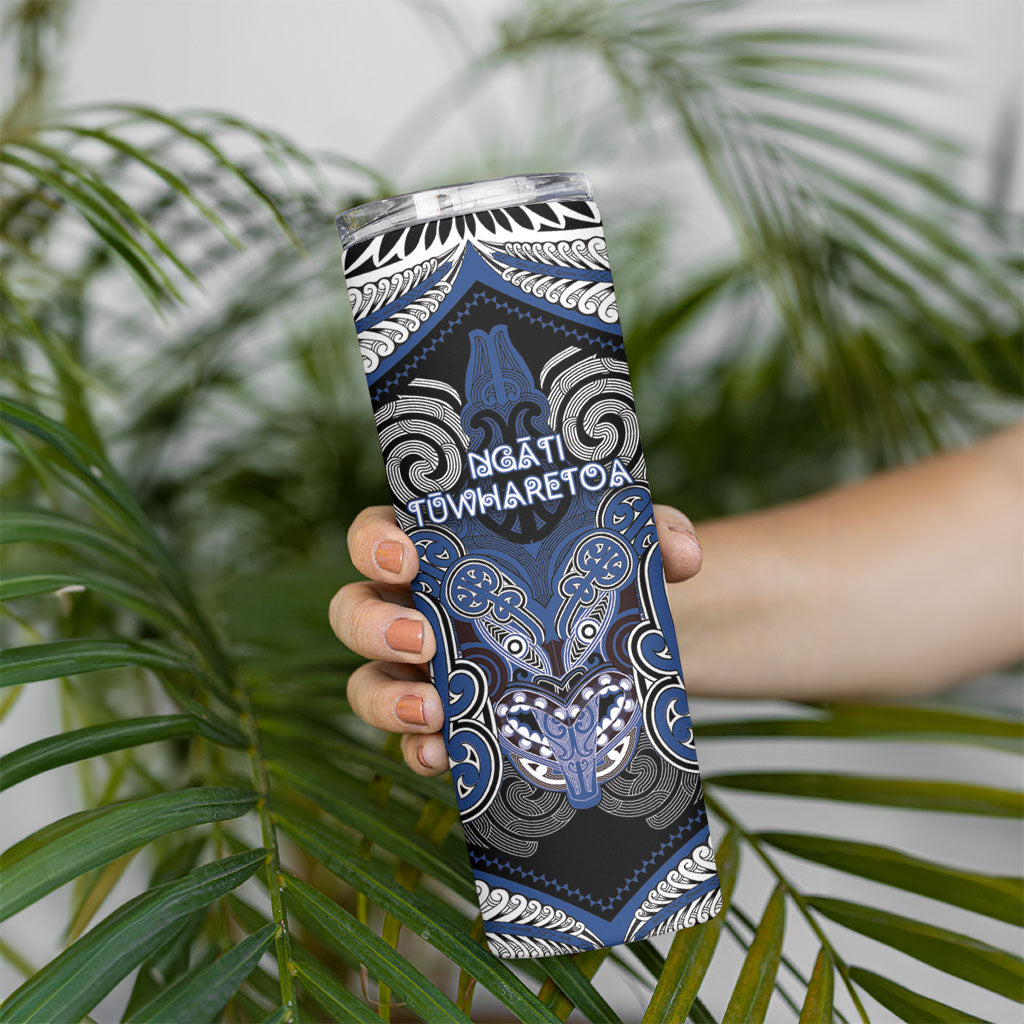 Aotearoa Iwi Ngati Tuwharetoa Personalised Skinny Tumbler Maori Kowhaiwhai Pattern