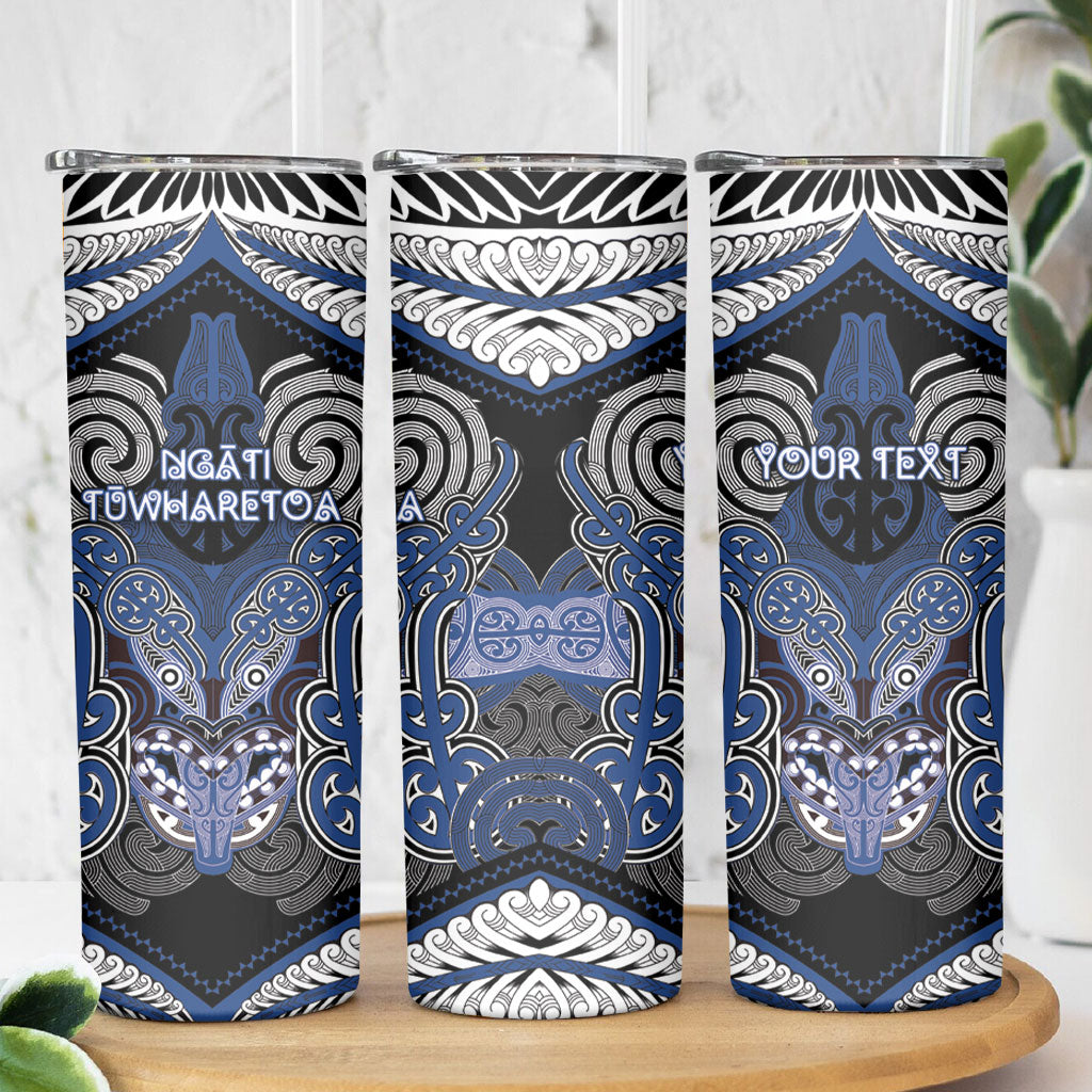 Aotearoa Iwi Ngati Tuwharetoa Personalised Skinny Tumbler Maori Kowhaiwhai Pattern