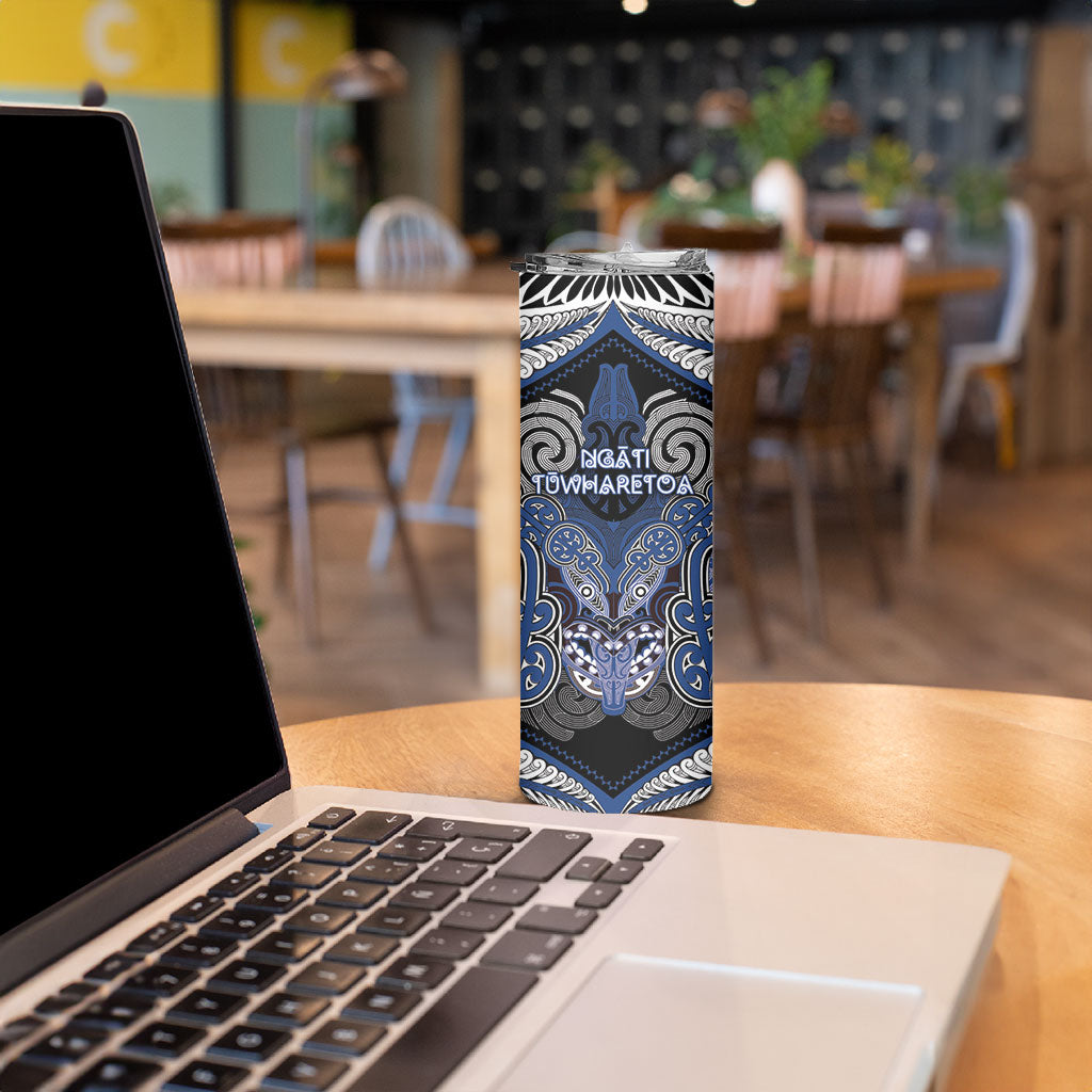 Aotearoa Iwi Ngati Tuwharetoa Personalised Skinny Tumbler Maori Kowhaiwhai Pattern