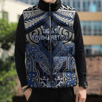 Aotearoa Iwi Ngati Tuwharetoa Personalised Sleeveless Puffer Jacket Maori Kowhaiwhai Pattern