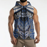 Aotearoa Iwi Ngati Tuwharetoa Personalised Sleeveless Zip Hoodie Maori Kowhaiwhai Pattern