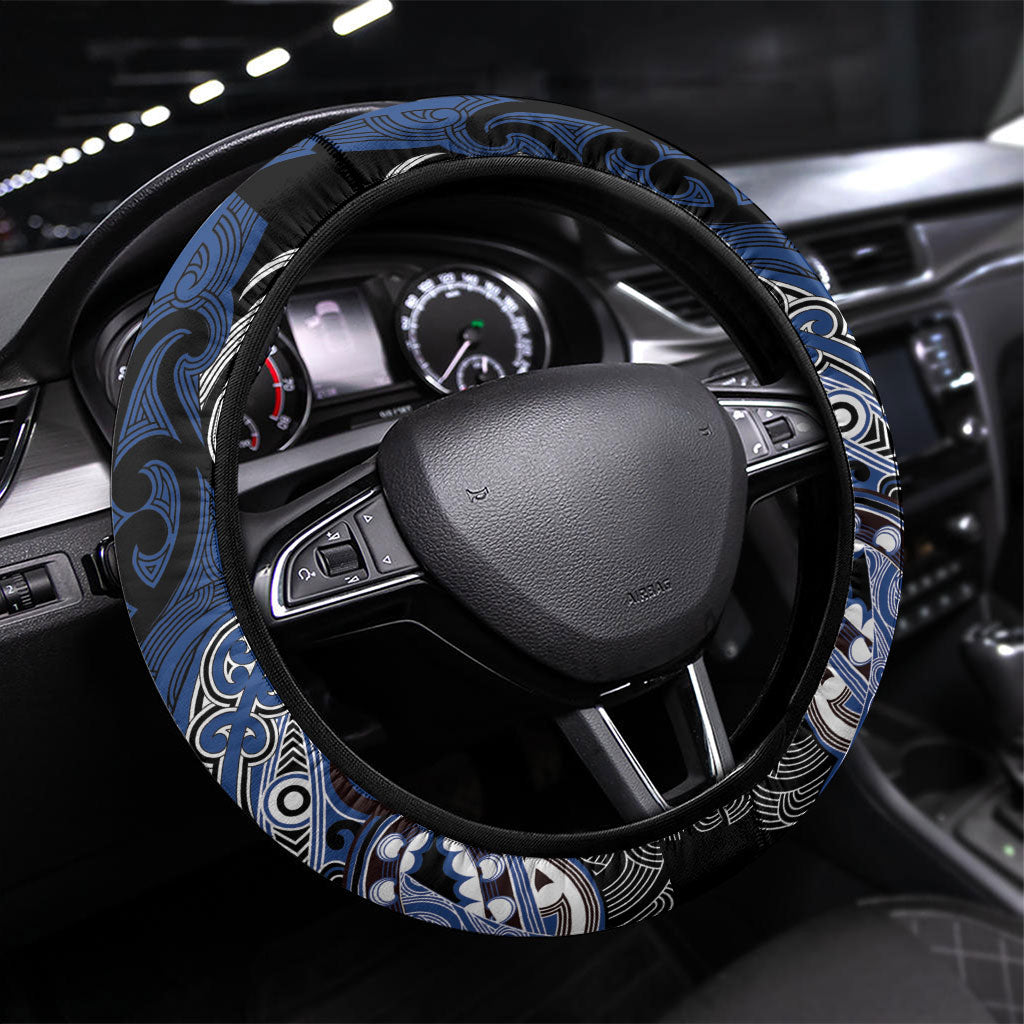 Aotearoa Iwi Ngati Tuwharetoa Steering Wheel Cover Maori Kowhaiwhai Pattern