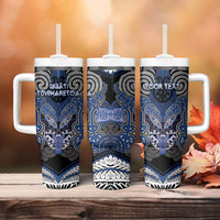 Aotearoa Iwi Ngati Tuwharetoa Personalised Tumbler With Handle Maori Kowhaiwhai Pattern