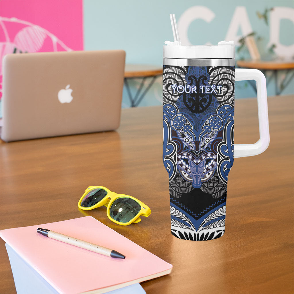 Aotearoa Iwi Ngati Tuwharetoa Personalised Tumbler With Handle Maori Kowhaiwhai Pattern