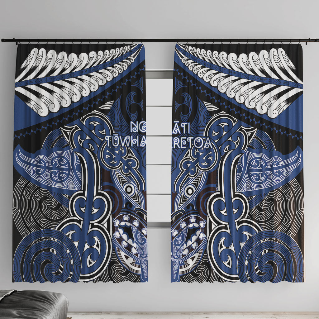 Aotearoa Iwi Ngati Tuwharetoa Window Curtain Maori Kowhaiwhai Pattern