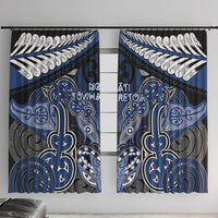 Aotearoa Iwi Ngati Tuwharetoa Window Curtain Maori Kowhaiwhai Pattern