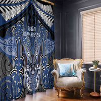 Aotearoa Iwi Ngati Tuwharetoa Window Curtain Maori Kowhaiwhai Pattern