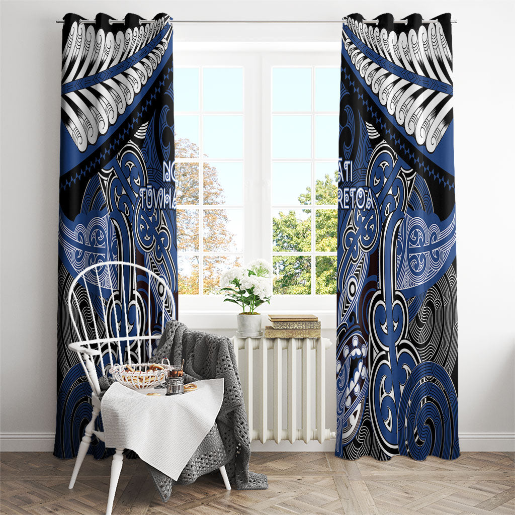 Aotearoa Iwi Ngati Tuwharetoa Window Curtain Maori Kowhaiwhai Pattern