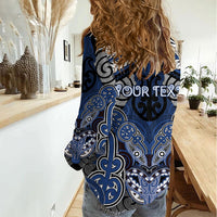 Aotearoa Iwi Ngati Tuwharetoa Personalised Women Casual Shirt Maori Kowhaiwhai Pattern