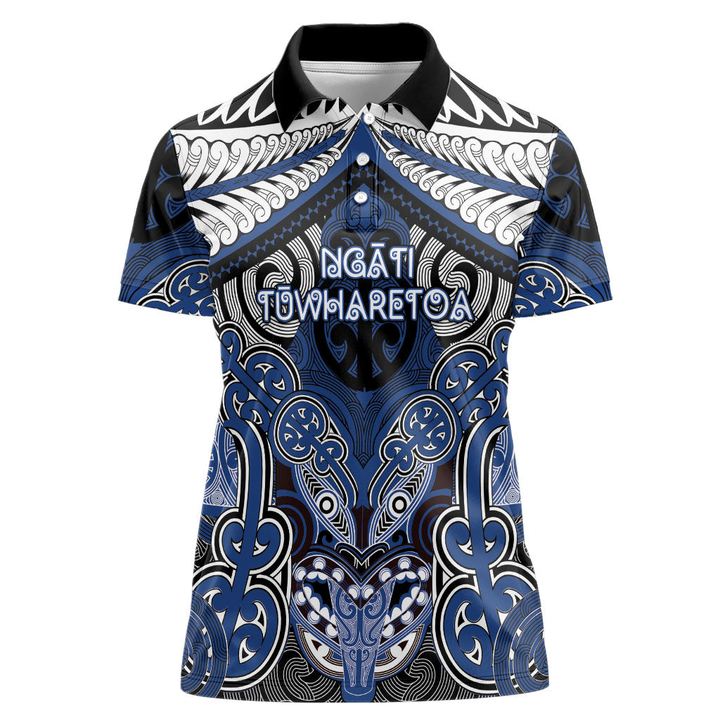 Aotearoa Iwi Ngati Tuwharetoa Personalised Women Polo Shirt Maori Kowhaiwhai Pattern