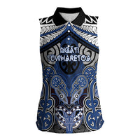 Aotearoa Iwi Ngati Tuwharetoa Personalised Women Sleeveless Polo Shirt Maori Kowhaiwhai Pattern