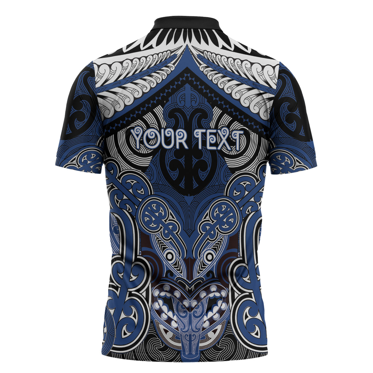 Aotearoa Iwi Ngati Tuwharetoa Personalised Zipper Polo Shirt Maori Kowhaiwhai Pattern